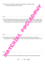 Sprawdzian. Liczby i działania. Klasa 5. GWO