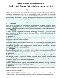 REDAGUJEMY PRZEMÓWIENIE. Krok trzeci. Zestaw ćwiczeń dla uczniów klas 6-8