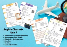 ✈️ English Class A1+ Unit 7 - Travelling -  ćwiczenia