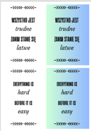 Hasła motywacyjne dwujęzyczne