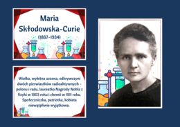 MARIA SKŁODOWSKA – CURIE – gazetka – biblioteka – świetlica – 21 stron – wersja 3