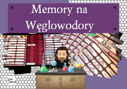 Klasa 7 i 8. Chemia. Gra - Memory na węglowodory​