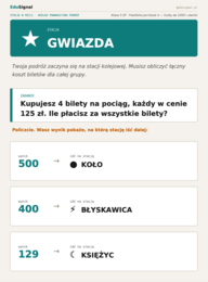 Powtórka po klasie 4 — stacje w pętli, klasa 5 (10 stacji + karta obiegowa + klucz)