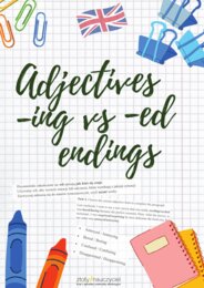 Adjective endings - końcówki przymiotnika angielski