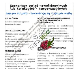 Scenariusz zajęć rewalidacyjnych lub korekcyjno-kompensacyjnych