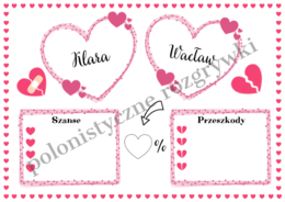 Walentynki na języku polskim. Miłosne szanse z bohaterami lektur. Wklejki. Klasy 7-8