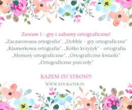 Zestaw 1 – gry i zabawy ortograficzne