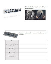 Stacje zadaniowe "Dziady, część II"