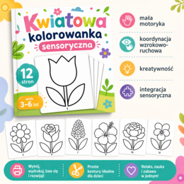 Kwiatowa kolorowanka sensoryczna