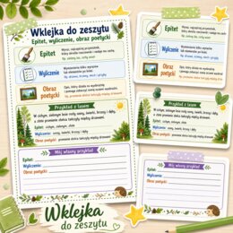 Wklejka do zeszytu: Epitet, wyliczenie, obraz poetycki