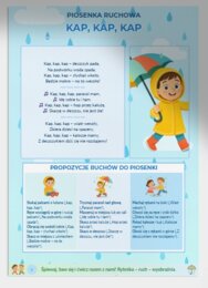 Piosenka ruchowa "Kap, kap, kap"