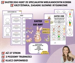Easter Mega Pack 4w1 – materiały na angielski A1–B2+ | speaking, gry, escape room, lekcje wielkanocne