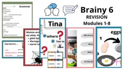 Brainy 6, revision 1-8, praktyczna powtórka na zakończenia roku lub początek klasy VII