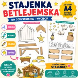 Szablon. Stajenka betlejemska
