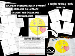 Projekt grupowy. Układ współrzędnych (zaznaczanie punktów) oraz dodawanie i odejmowanie liczb całkowitych – ukryty obrazek. Matematyczne Walentynki.