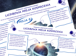 LICZBOWA MISJA KOSMICZNA - dodawanie i odejmowanie do 100, klasy 3, 4, 5, karta pracy