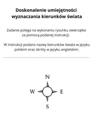 Karta pracy - klasa 4 - doskonalenie kierunków świata