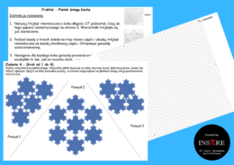 Projekt matematyczny: Fraktal - Płatek śniegu Kocha. Tesselacja, pole i obwód, skala, mural.