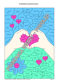 Mama - serce pełne miłości - karta pracy + klucz odpowiedzi