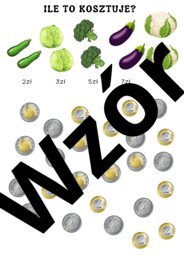 Zakupy- obliczenia pieniężna dla klasy 1