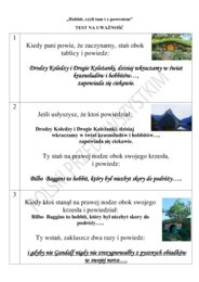 "Hobbit...- test na uważność”
