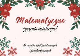 Matematyczne życzenia świąteczne NOWOŚĆ!