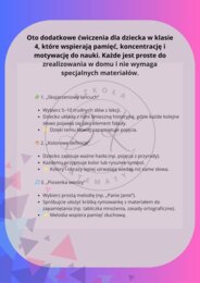 📘 Efektywne metody uczenia się dla dzieci rozpoczynających naukę w klasie 4