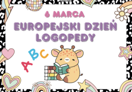 Gazetka na Europejski Dzień Logopedy - nowoczesna, kawaii.