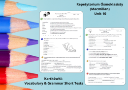 Repetytorium Ósmoklasisty - Unit 10 Sport - Kartkówki - Short vocabulary test - Short grammar test