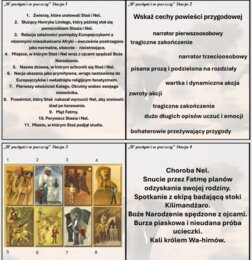 Stacje zadaniowe do lektury "W pustyni i w puszczy"