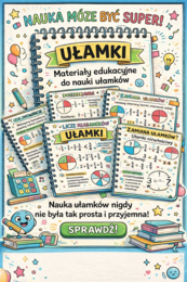 Ułamki zwykłe - notatki graficzne klasa 4