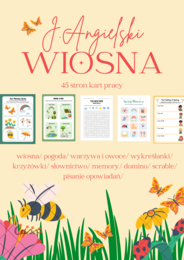 🌼 Język angielski – WIOSNA 45 stron kolorowych kart pracy, które ożywią Twoje lekcje!