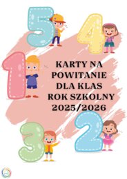 KARTY NA POWITANIE DLA KLAS SZKOŁY PODSTAWOWEJ