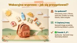 Wakacje – prezentacja edukacyjna i gazetka szkolna o bezpiecznym, zdrowym i ciekawym wypoczynku