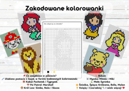 „Bajkowe Kodowanie – Zakodowane Kolorowanki” „Zakodowane Bajki – Odkryj Bohaterów!” „Pikselowe Kolorowanki – Kodowanie przez Zabawę” „Tajemnicze Obrazki – Zakodowane Kolorowanki” „Kolorowy Kod – Bajkowe Łamigłówki” „Koduj i Koloruj – Bajkowa Przygoda” „Z