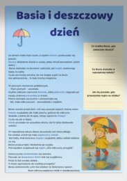 Opowiadanie pt. "Basia i deszczowy dzień"