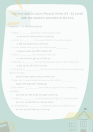 MATERIAŁY DO NAUKI JĘZYKA ANGIELSKIEGO! 📚🎉 Phrasal Verbs, sentence-based word formation, Key Word Transformation