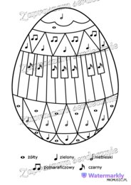 Pisanka 1 kolorowanka muzyczna