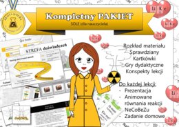 Chemia Klasa 8. Sole. Kompletny PAKIET materiałów do całego działu dla nauczyciela. Prezentacja. Karta pracy. Gra dydaktyczna. Zadanie. Powtórzenie wiadomości. Kartkówka. Sprawdzian.