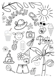 Kolorowanka xxl - 9 części WAKACJE