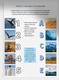 Karta Pracy. Zwierzęta i ich środowiska. Segregacja śmieci