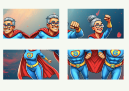 Gazetka na Dzień Babci I Dziadka' Najlepszy duet we Wrzechświecie"| Główna grafika to plakat 4 x A4| W zestawie puzzle- niespodzianka!