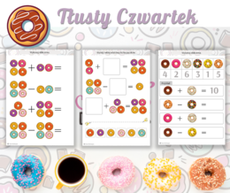 Tłusty Czwartek. Zestaw zadań. Bingo. Kolorowanki. Girlanda
