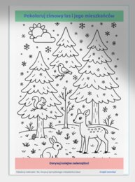 Kolorowa zima – zestaw kart pracy