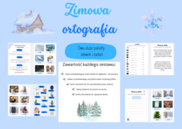 Zimowa ortografia - kompletne pakiety materiałów