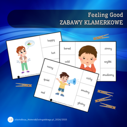 Shine On! 1 Unit 8 – Feeling Good - ZABAWY KLAMERKOWE (wersja do druku + prezentacja mp4)