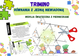 Równania z jedną niewiadomą - układanka TRIMINO