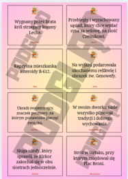 Lekturowe bingo - szkoła podstawowa