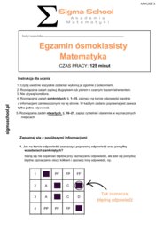Próbny Egzamin Ósmoklasisty z Matematyki nr 3 (Z kluczem odpowiedzi) zgodny z  CKE  2026