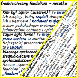 Średniowieczny feudalizm – notatki i karta pracy